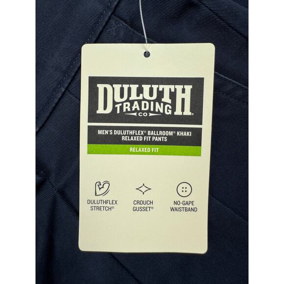 DuluthFlex Ballroom Khaki Pleated Pants – 36x34, Navy, New - Picture 10 of 10